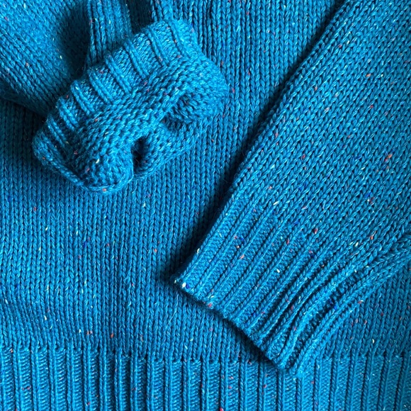 Blue Speckled Knit Crew Neck Sweater - Picture 2 of 5
